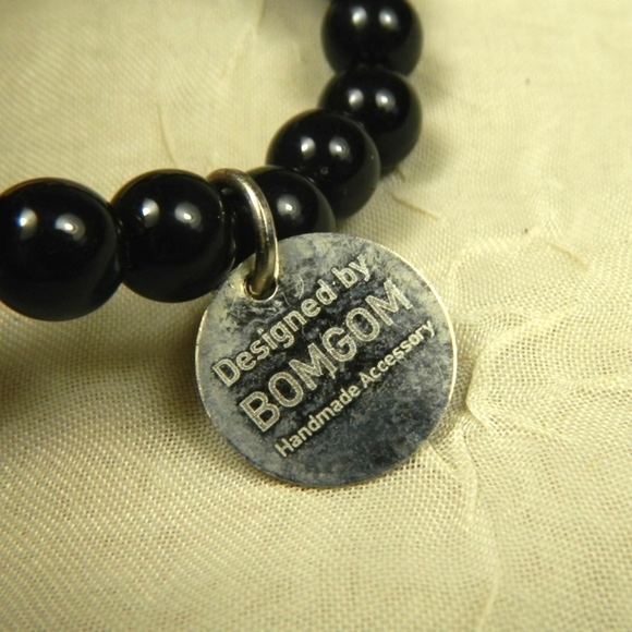 Vintage Bomgom Charm Bracelet Black Bead Dice Star Compass Astro Boy Kawaii Rare - Picture 3 of 5